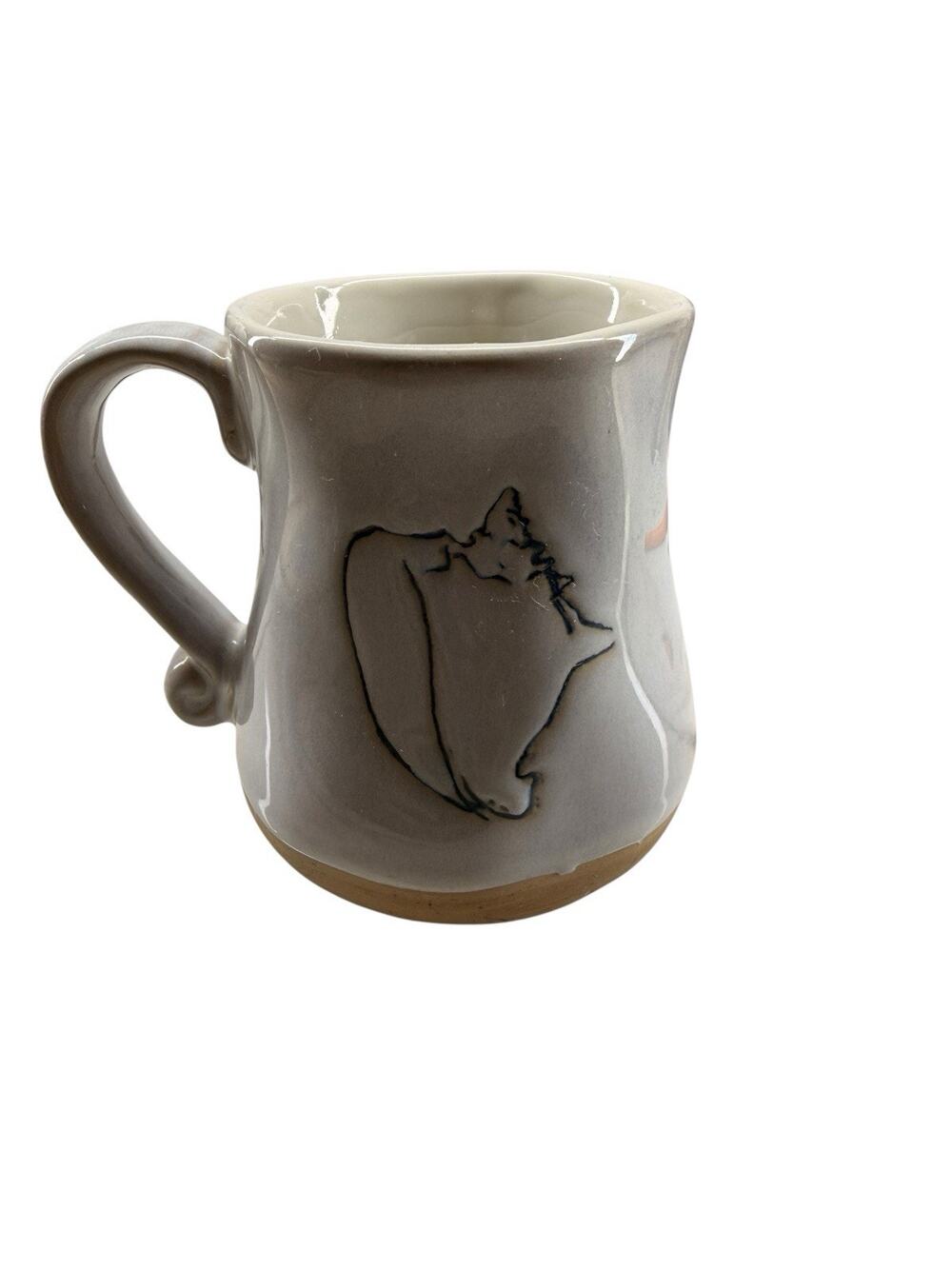 Coffee Conch Shell Mug Stoneware Glazed Pottery Beach By Spectrum Designs